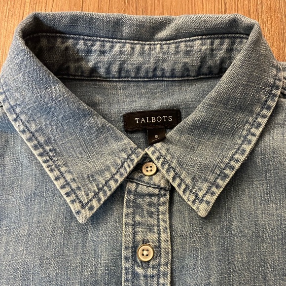 Talbots Denim Long Sleeve Shirt - Picture 2 of 4
